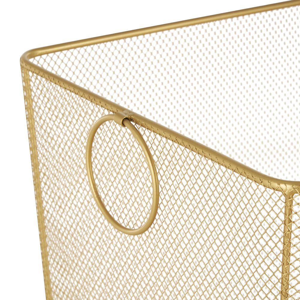Maple and Jade Laundry Storage Cart with Ring Handles in Matte Gold, , large