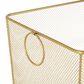 Maple and Jade Laundry Storage Cart with Ring Handles in Matte Gold, , large