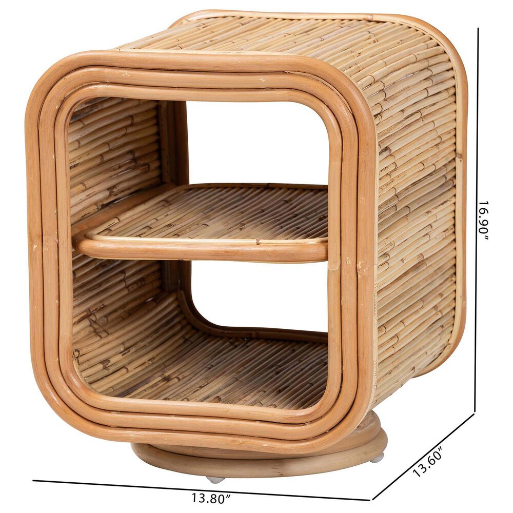 Baxton Studio Bethari Nightstand in Natural, , large