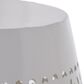 Hearth and Haven Ruby Outdoor Barrel End Table with Lace-Cut Design in White, , large
