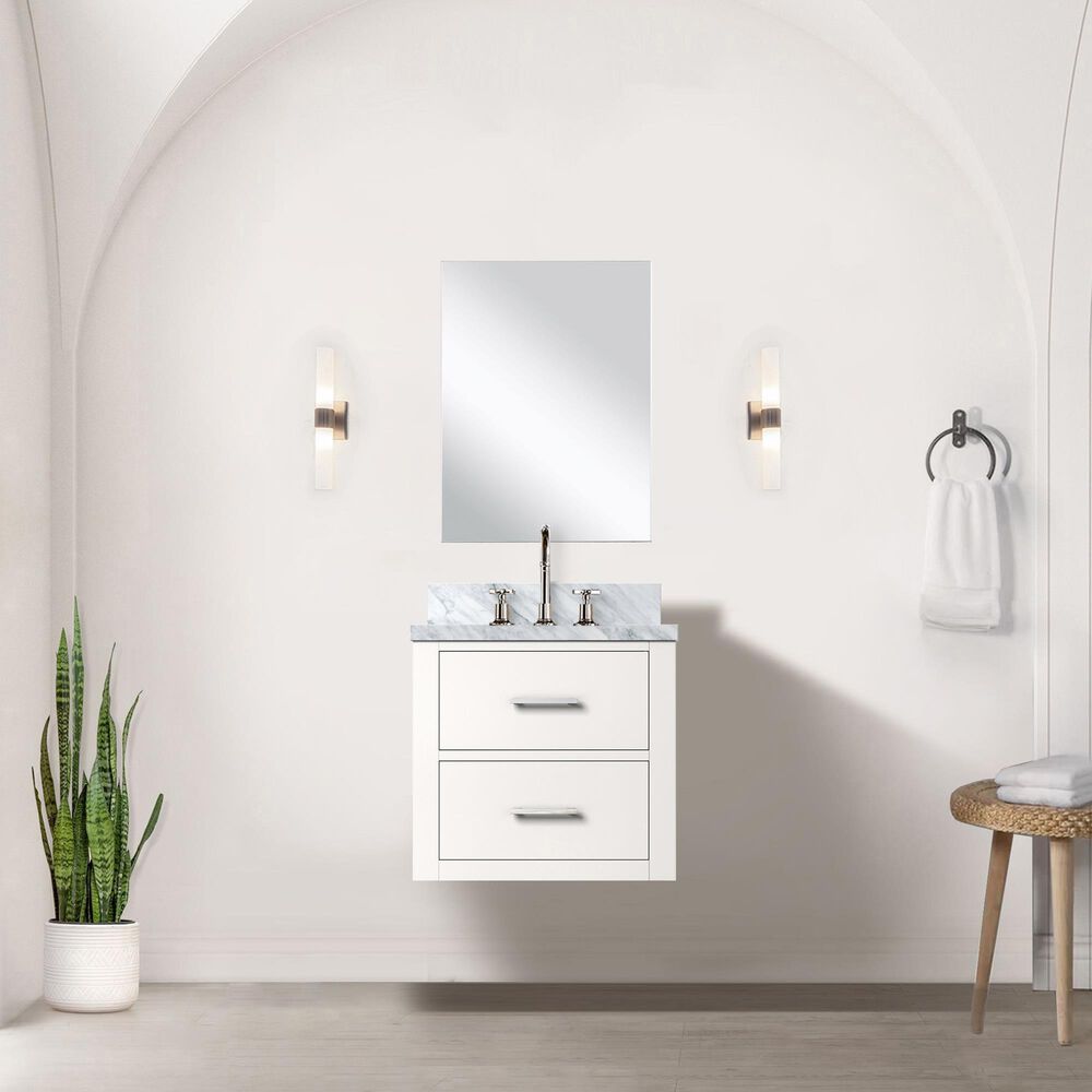 Lexora Home Castor 20&quot; Single Bathroom Vanity in White with White Acrylic Top and Rectangular Sink, , large