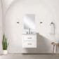 Lexora Home Castor 20" Single Bathroom Vanity in White with White Acrylic Top and Rectangular Sink, , large