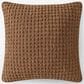 Sunday Citizen Snug Waffle 20" Square Throw Pillow in Chestnut, , large