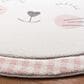 Safavieh Carousel CRK134 8" Round Pink and Grey Kids  Area Rug, , large