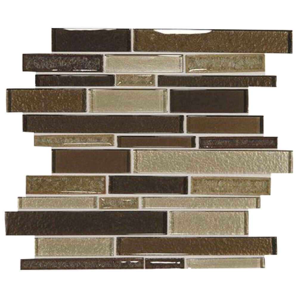Dal-Tile Crystal Shores Copper Coast 11.75" x 13.875" Polished Mosaic Sheet, , large
