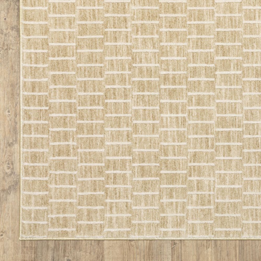 Oriental Weavers Oliver Gold and Beige 7'10" x 10'10" Area Rug, , large