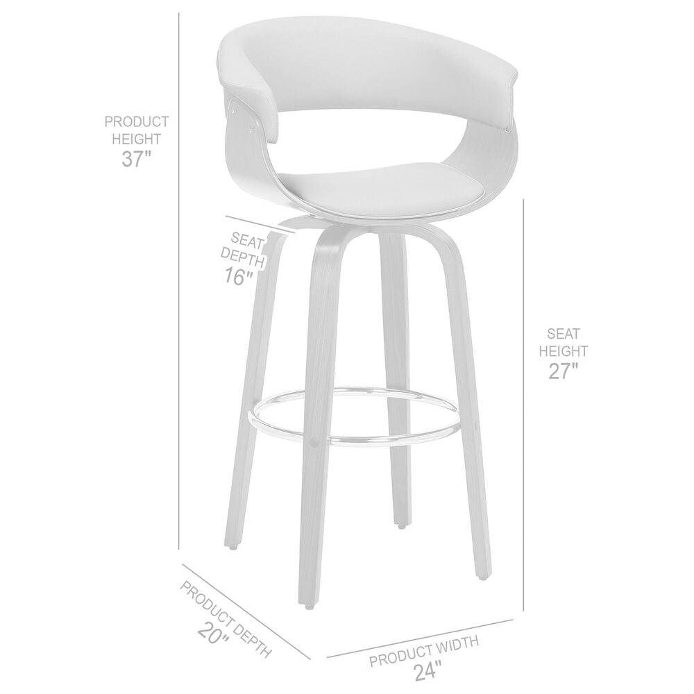 Blue River Julyssa 26&quot; Swivel Counter Stool in Cream, , large