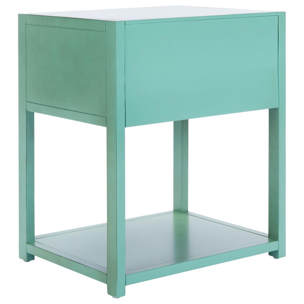 Safavieh Yudi 1 Drawer Nightstand in Turquoise, , large