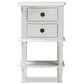Baxton Studio Audrey 2-Drawer Nightstand in White, , large