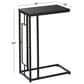 Maple and Jade C-Shaped End Table in Black and Dark Brown, , large