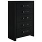 Ashley Maeling 5 Piece King Panel Bedroom Set in Matte Black, , large