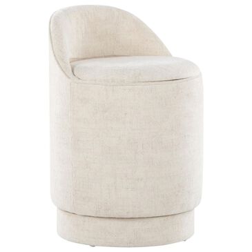 Lumisource Marla Upholstered Vanity Stool in Cream, , large