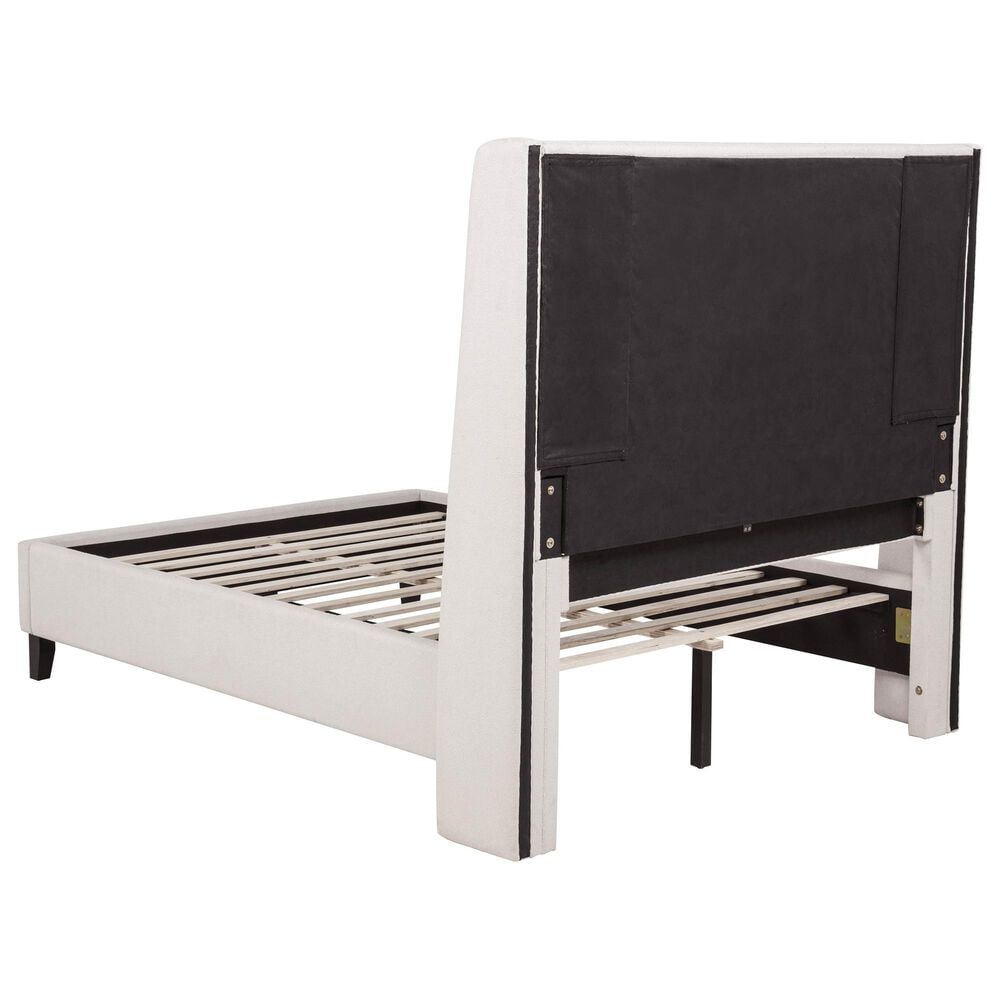 Pacific Landing Leslie Full Upholstered Platform Bed in Beige, , large