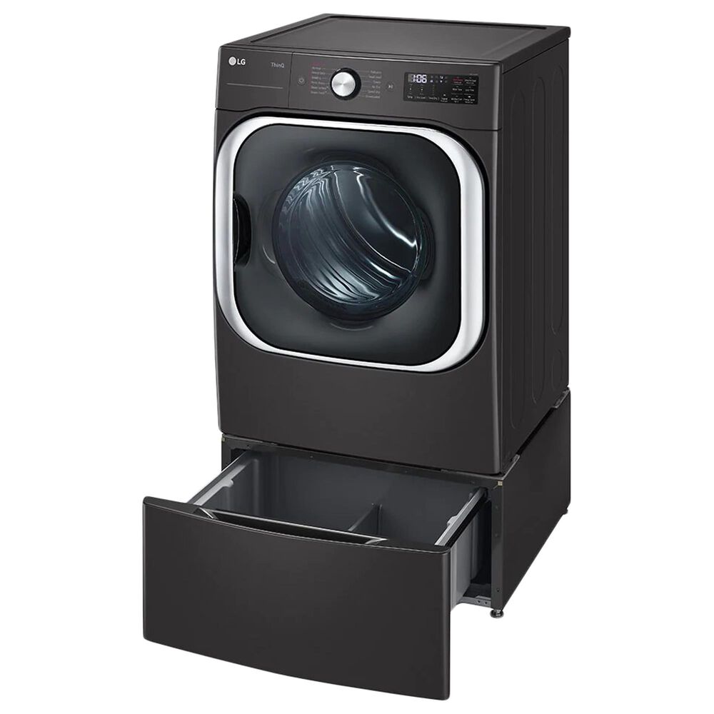 LG 5.2 Cu. Ft. Smart Front Load Washer and 9 Cu. Ft. Smart Front Load Gas Dryer in Black Steel, , large