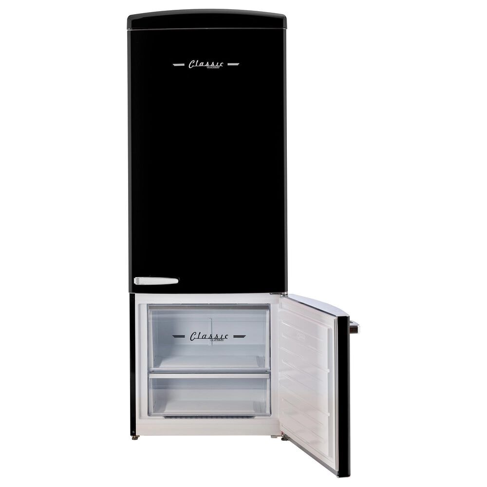 Unique Appliances Classic Retro 17 Cu. Ft Bottom Mount Refrigerator in Midnight Black, , large