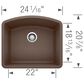 Blanco Diamond 24" Single Bowl Kitchen Sink in Cafe, , large