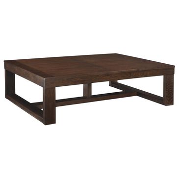 Ashley Watson 56" Rectangular Cocktail Table in Dark Brown, , large