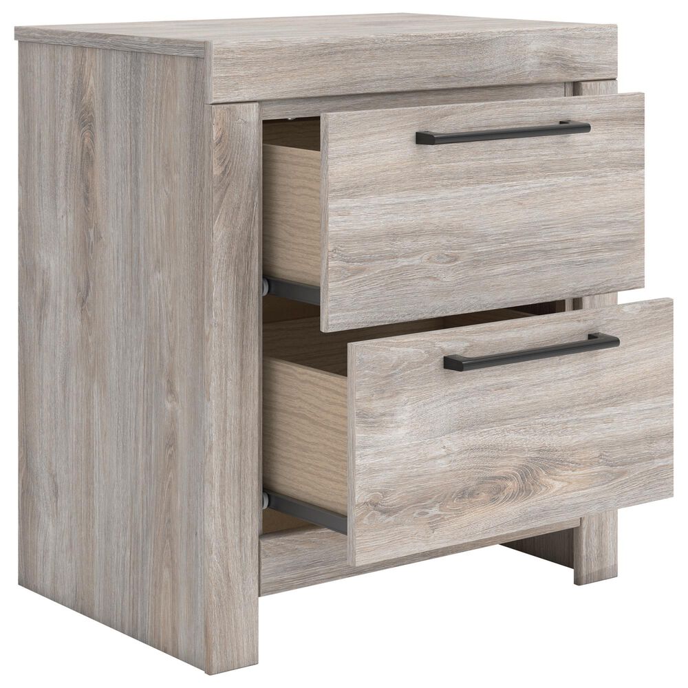Ashley Broachmyn Twin Bed with Nightstand in Light Gray, , large