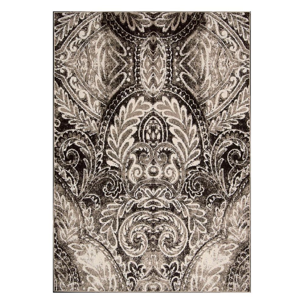 Nourison Glistening Nights MA501 5'3" x 7'6" Light Grey Area Rug, , large