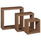 Regency Global Sourcing Niche Soho Wall Shelf in Urban Walnut - Set of 3, , large