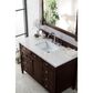 James Martin Vanities Brittany 48" Single Bathroom Vanity in Burnished Mahogany with 3 cm Eternal Jasmine Pearl Quartz Top and Rectangle Sink, , large