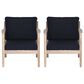 Linon Home Decor Teagon Patio Arm Chair in Navy (Set of 2), , large