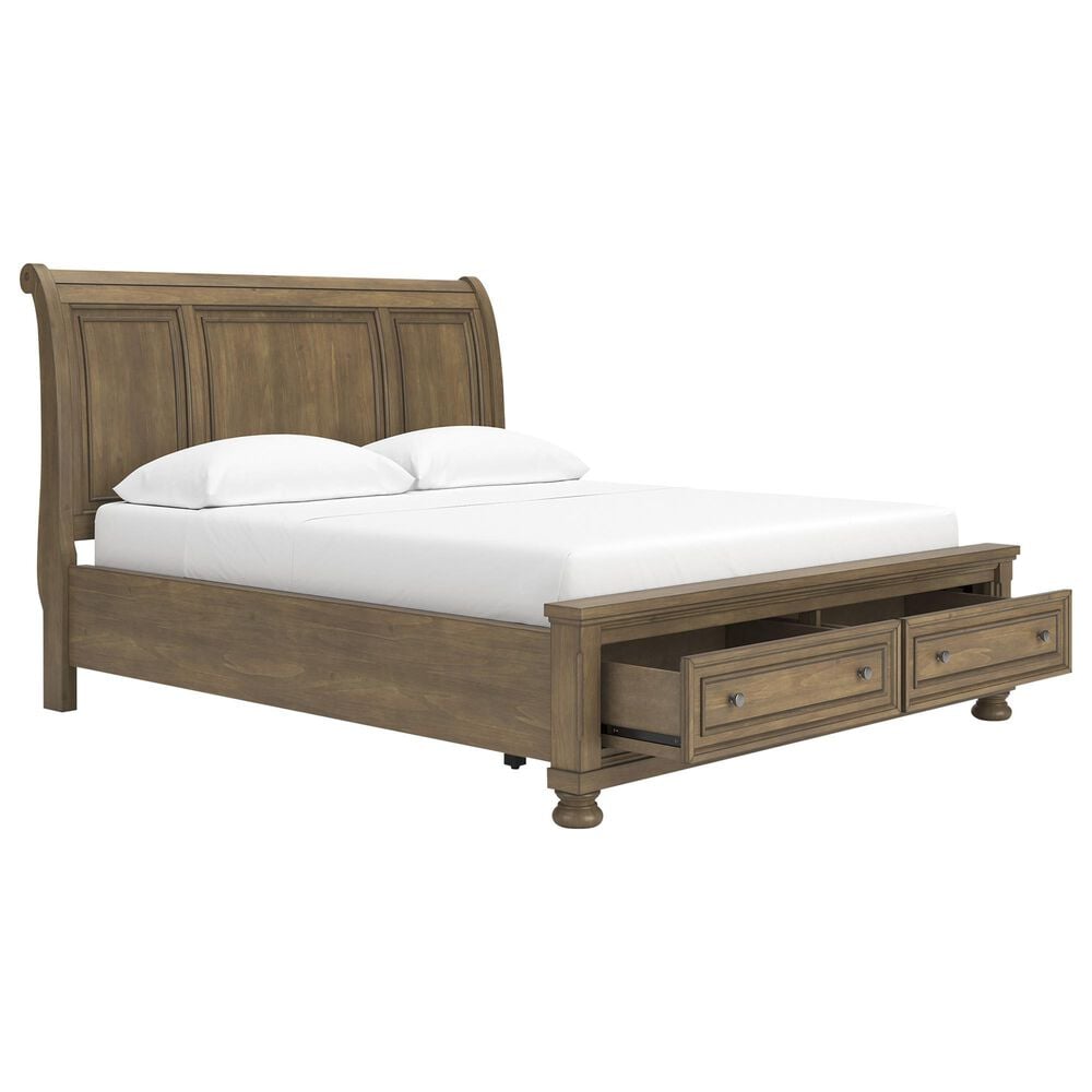 Ashley Feddinger 4-Piece California King Storage Bedroom Set in Chestnut Brown, , large