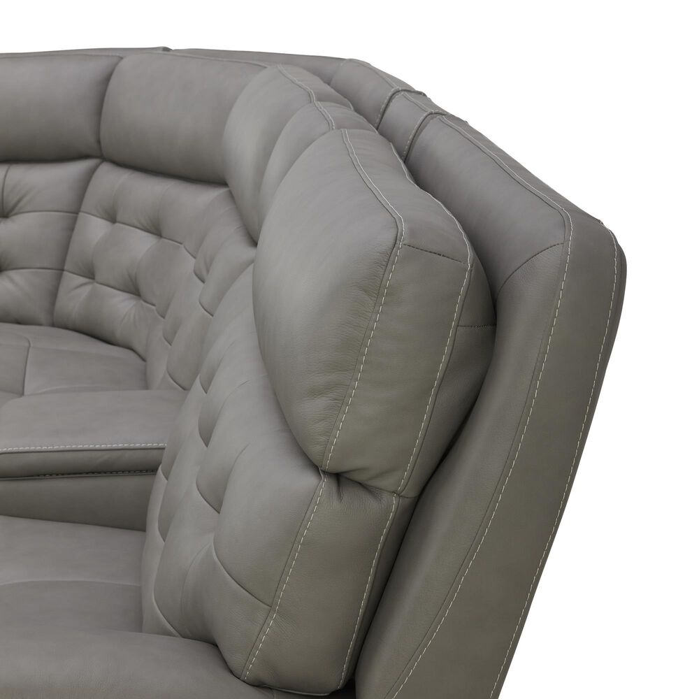 Interlochen 6-Piece Leather Power Reclining Sectional in Aline Light Gray, , large