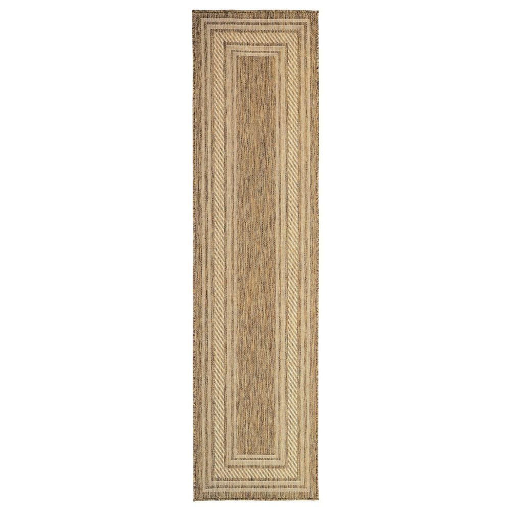 Nourison Horizon HOZ03 Natural 2"2" x 8" Indoor/Outdoor Runner, , large