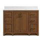 37B Lucerne 48" Single Bathroom Vanity in Dark Maplewood with Marble Top and Backsplash, , large