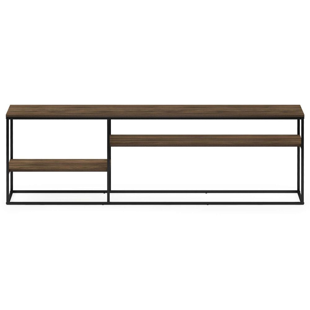 HOMLUX 70" TV Stand with 2 Open Storage Shelves in Columbia Walnut, , large