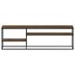 HOMLUX 70" TV Stand with 2 Open Storage Shelves in Columbia Walnut, , large