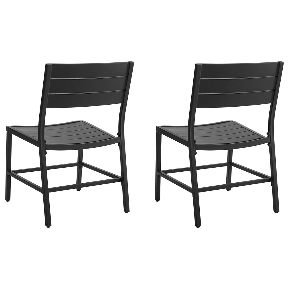 Linon Home Decor Holland Patio Side Chair in Black (Set of 2), , large