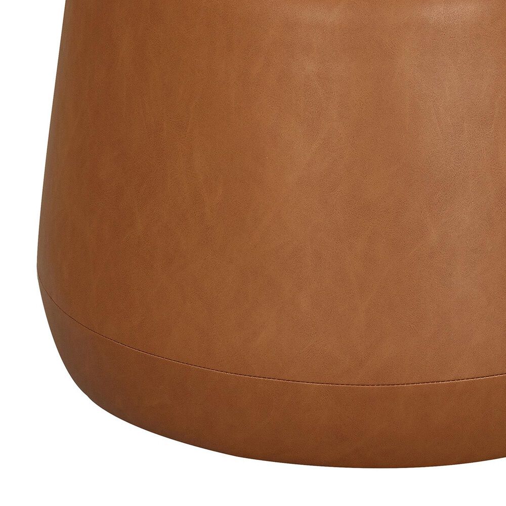 Lifestyle Solutions Grant Round Ottoman in Caramel, , large