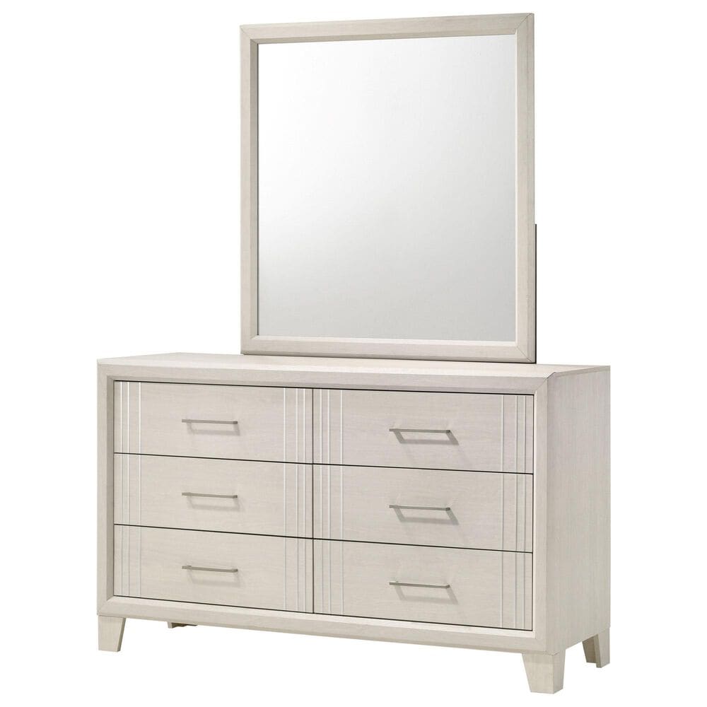 Crown Mark Charlie 3-Piece Full Panel Bedroom Set in White, , large
