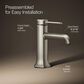 Kohler Occasion Single-Handle Bathroom Sink Faucet in Vibrant Brushed Nickel, , large