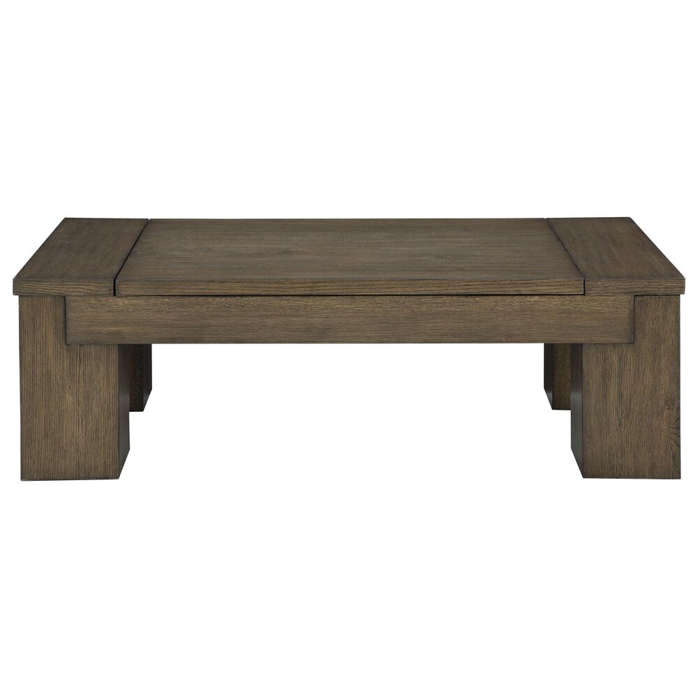 Ashley Rosswain Rectangular Lift-Top Coffee Table in Warm Brown, , large
