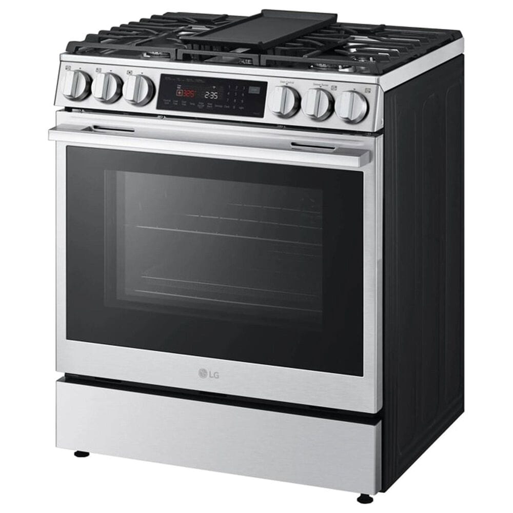 LG 6.3 Cu. Ft. Smart Gas Slide-In Range with ProBake Convection InstaView and Air Fry in PrintProof Stainless Steel, , large