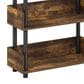 HOMLUX Turn-N-Tube 4-Tier Open Display Storage Bookshelf in Amber Pine and Black, , large