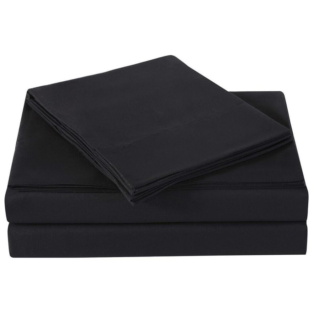 Pem America Truly Soft Everyday 4-Piece King Sheet Set in Black, , large