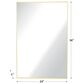 Garber Collection Rectangular Metal Wall Mirror in Brass, , large