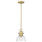 Golden Lighting Hines Mini Pendant Light with Seeded Glass in Brushed Champagne Bronze, , large