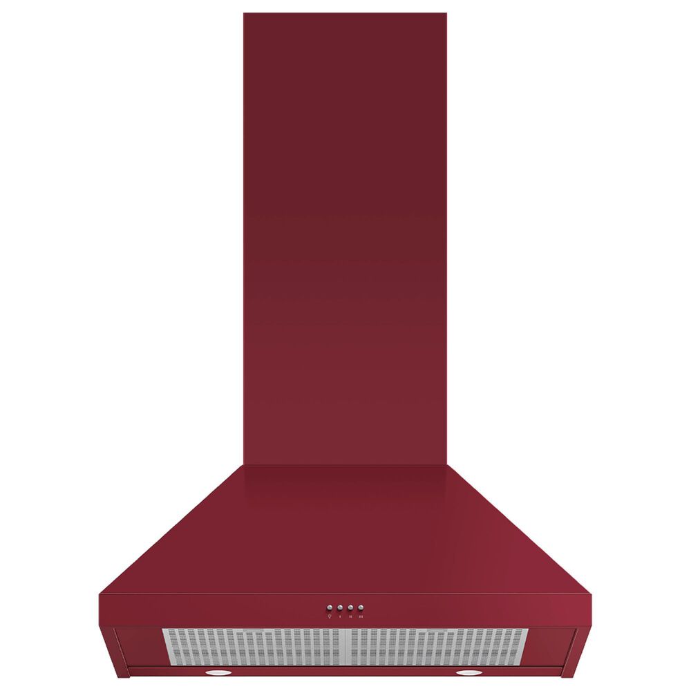 Fisher &amp; Paykel 30&quot; Classic Wall Hood with Pyramid Chimney in Red, , large