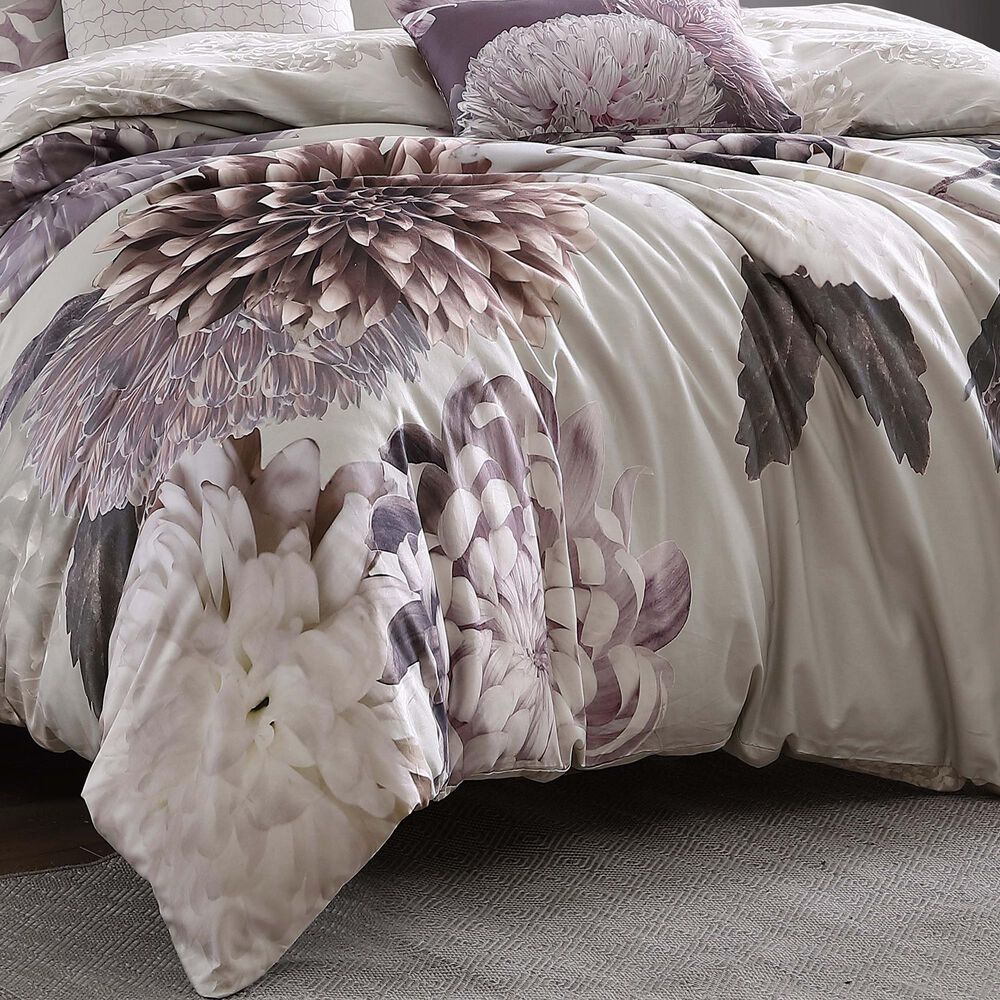 BEBEJAN Dahlia 5-Piece Reversible King Comforter Set in Purple, , large