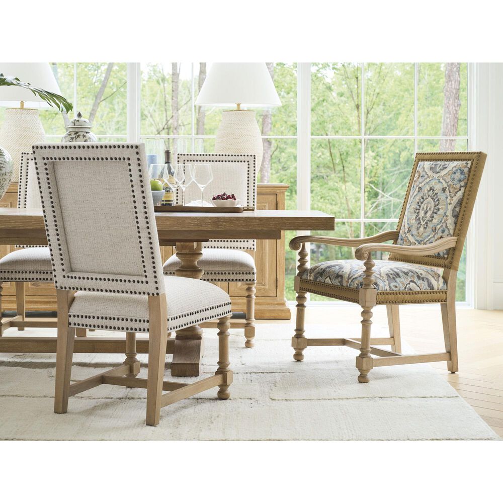 Lexington Home Brands Montecito Anderson Side Chair in Light Chestnut and Ivory, , large