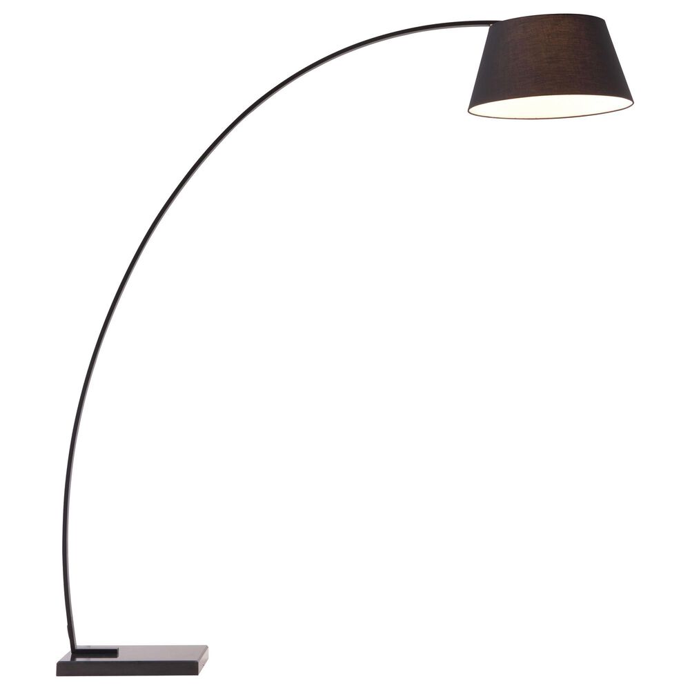 Zuo Modern Vortex Floor Lamp in Black and Black Marble, , large