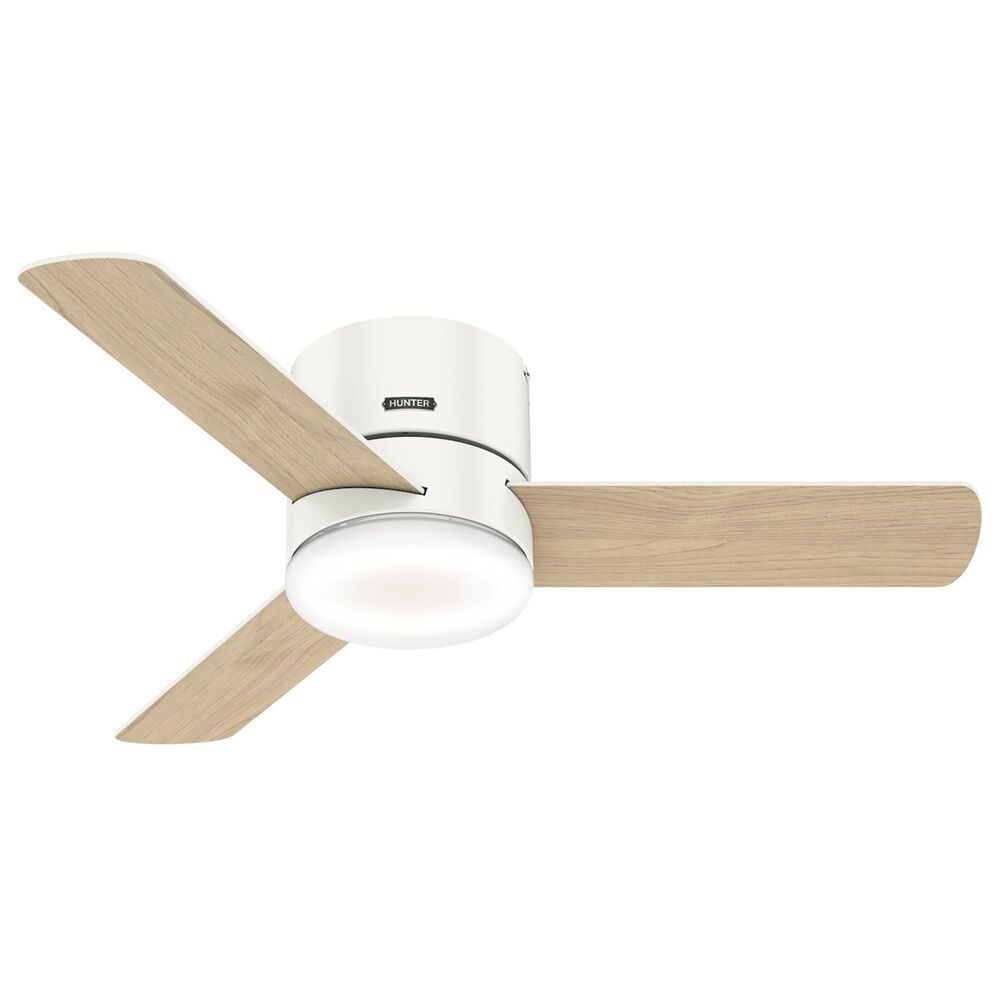 Hunter Minimus Low Profile 44&quot; Ceiling Fan with LED Light in Fresh White, , large