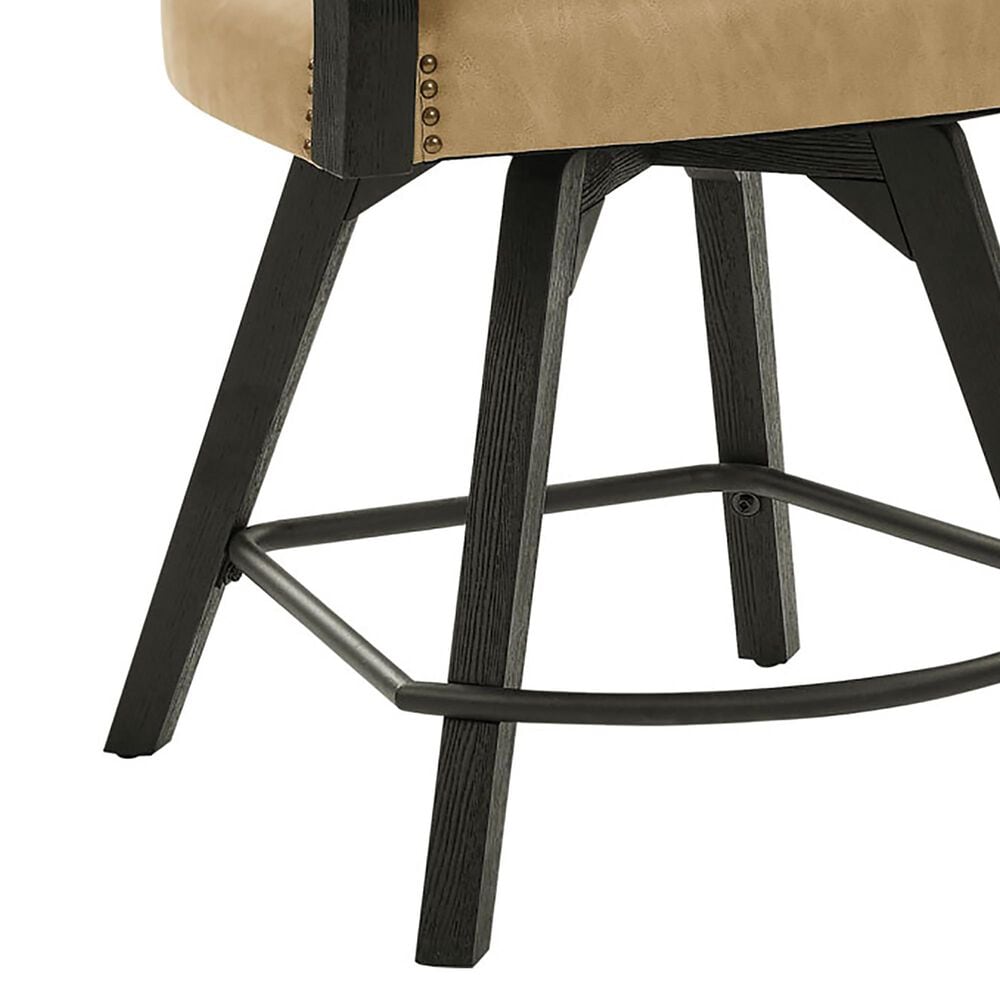 Steve Silver Rylie 24-inch Game Counter Captains Stool in Black, , large