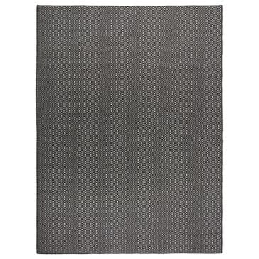 Nourison Horizon HOZ02 Black 10" x 14" Indoor/Outdoor Area Rug, , large