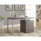 Pacific Landing Brennan 3-Drawer Office Desk in Weathered Grey and Silver, , large